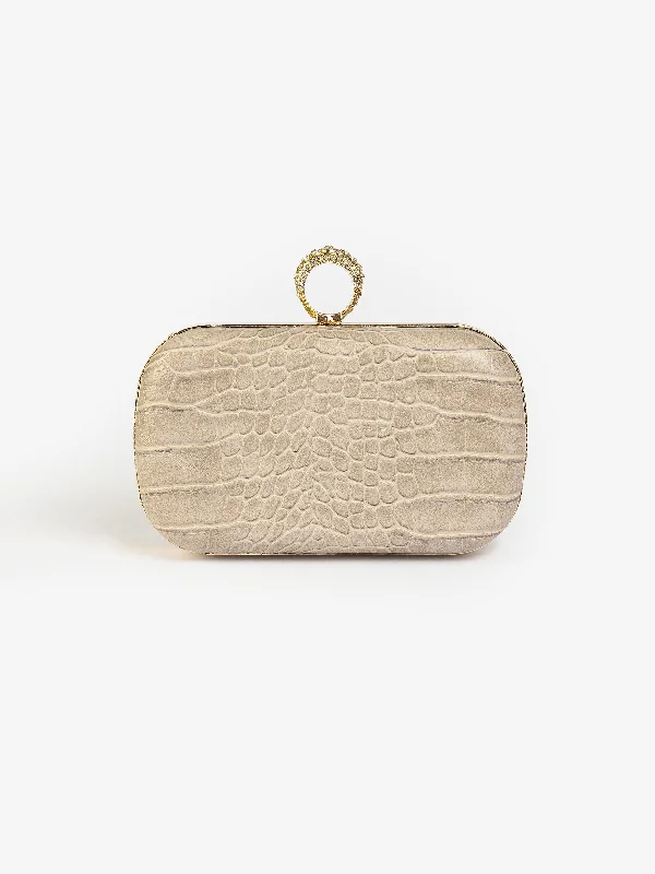 Croc Patterned Clutch