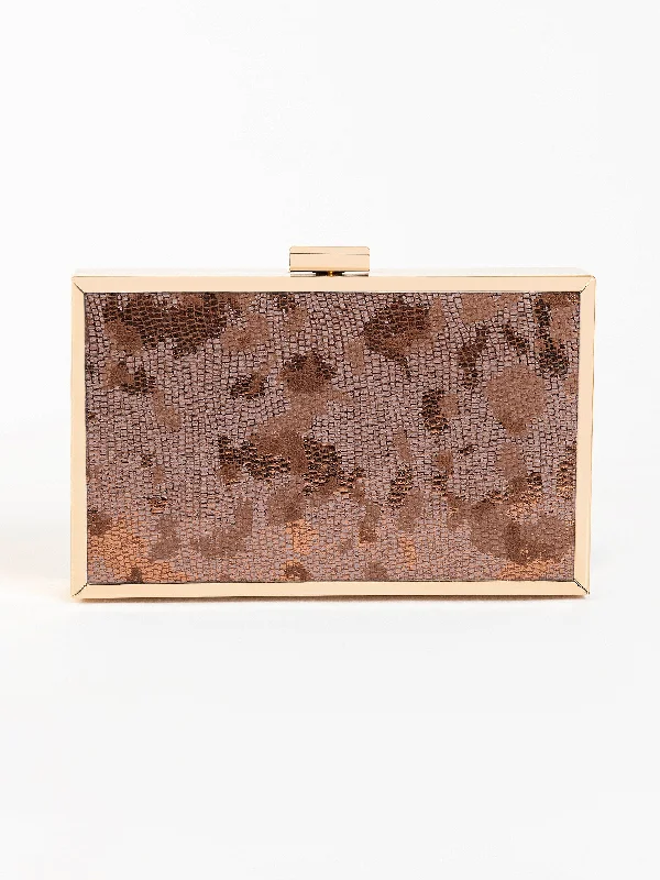 Croc Print Clutch