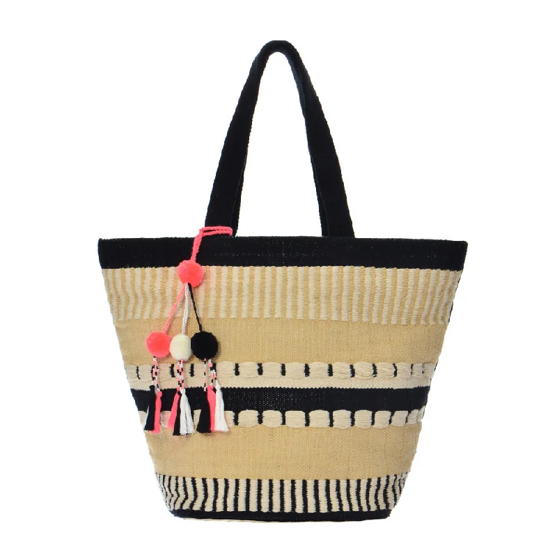 Martinique Tote - Off White / Black