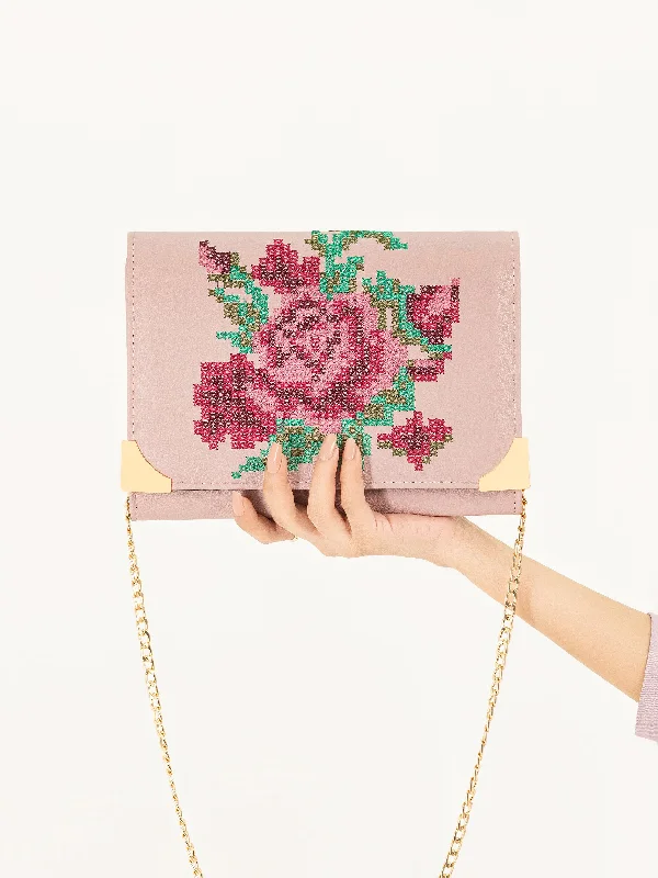 Embroidered Clutch