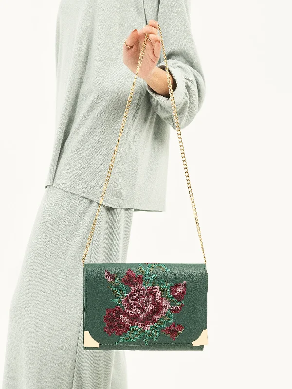 Embroidered Clutch