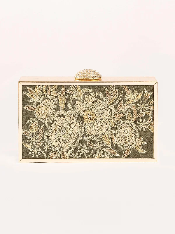 Embellished Box Clutch