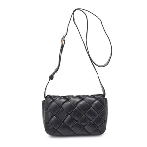 Daphne Quilted Crossbody - Black