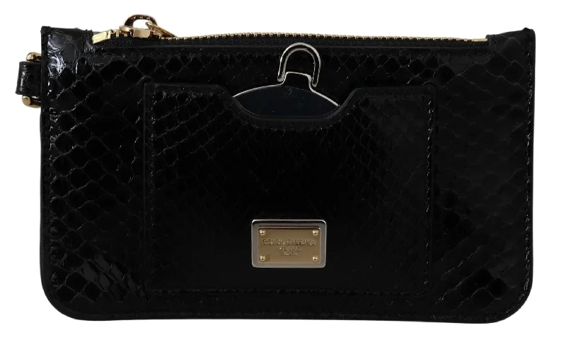 Dolce & Gabbana  Black Leather Wallet with Mirror