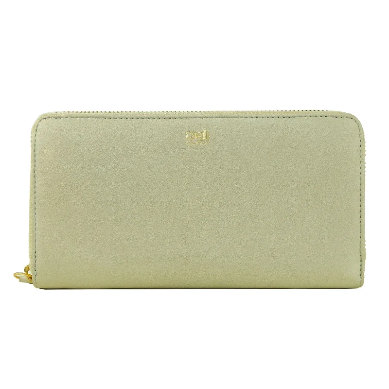 Cavalli Class Gray Calfskin Women Women's Wallet