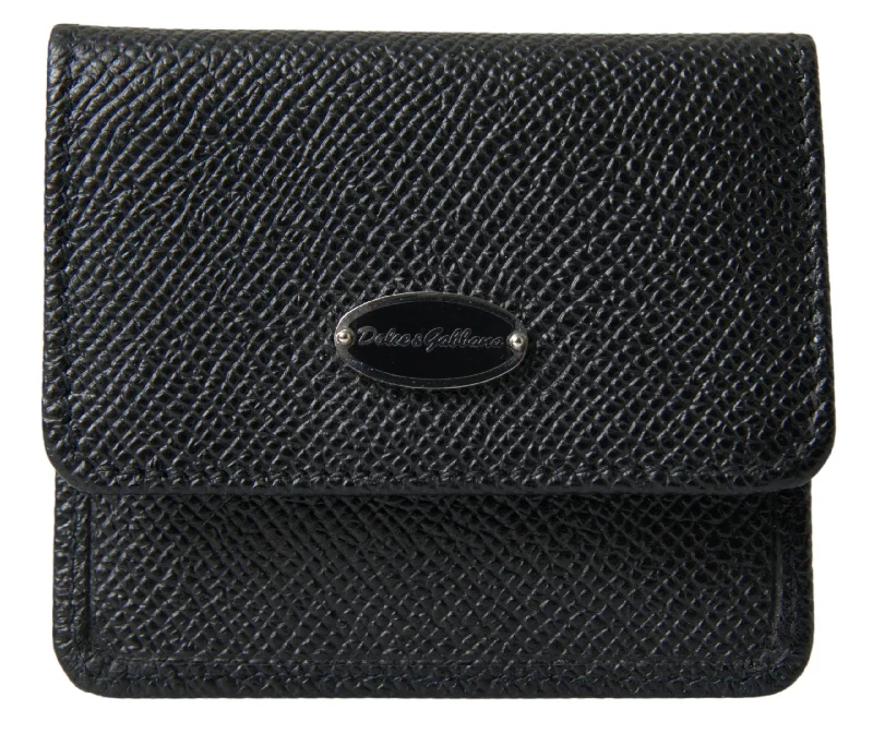 Dolce & Gabbana Elegant Leather Bifold Coin Purse Women's Wallet