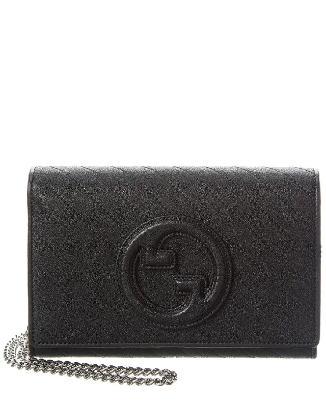 Gucci Blondie Leather Wallet On Chain