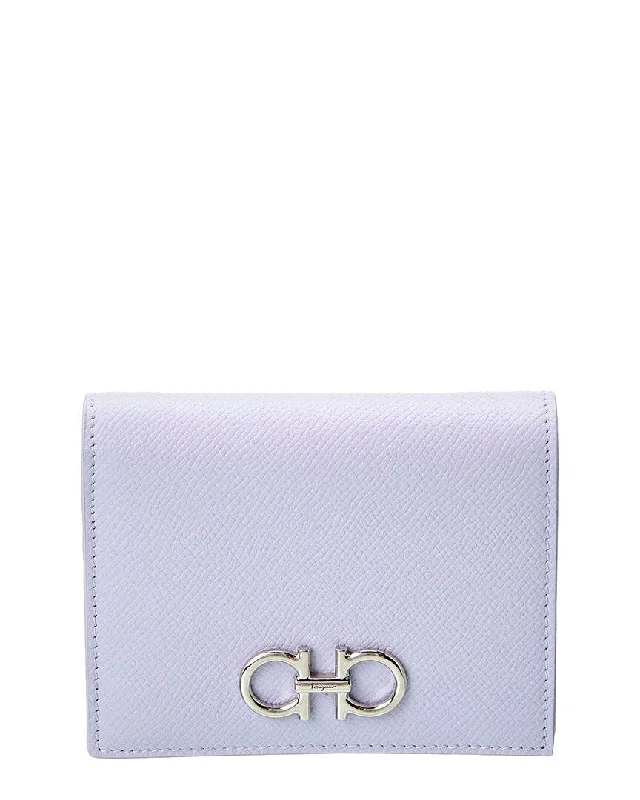 Ferragamo Gancini Leather Compact French Wallet