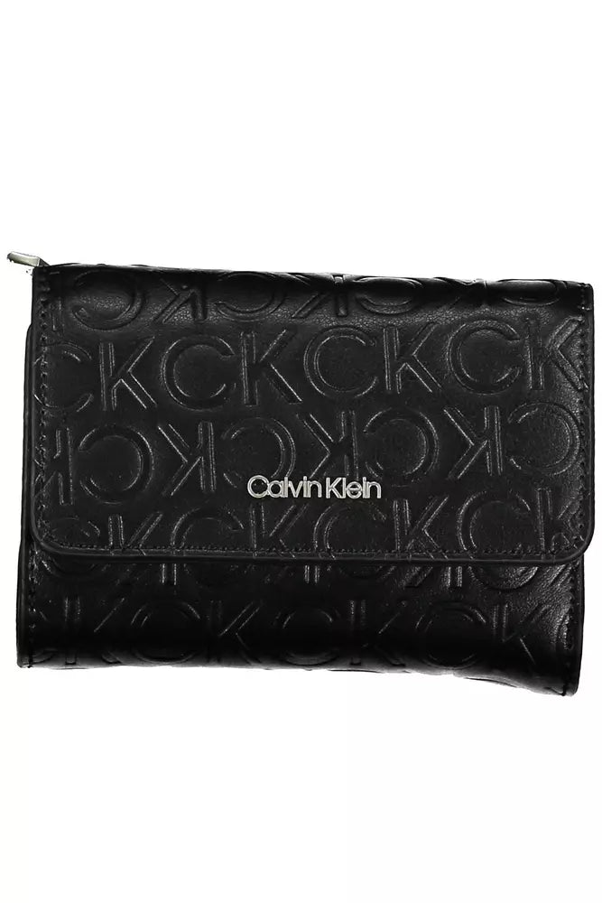 Calvin Klein Elegant Black Polyethylene Wallet with RFID Women's Blocker