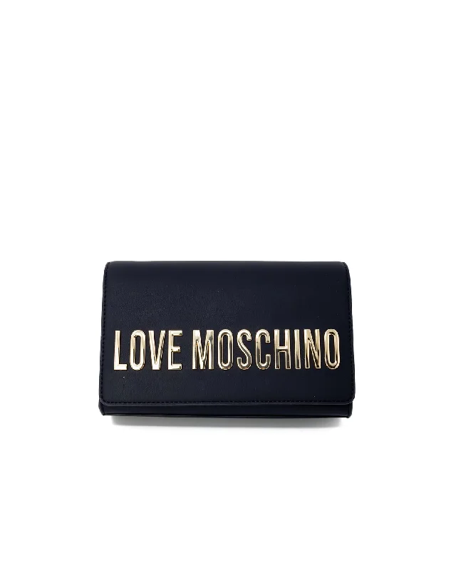 Love Moschino  Black Leather Wallet