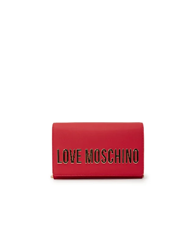 Love Moschino  Womens Chain Wallet Red Leather