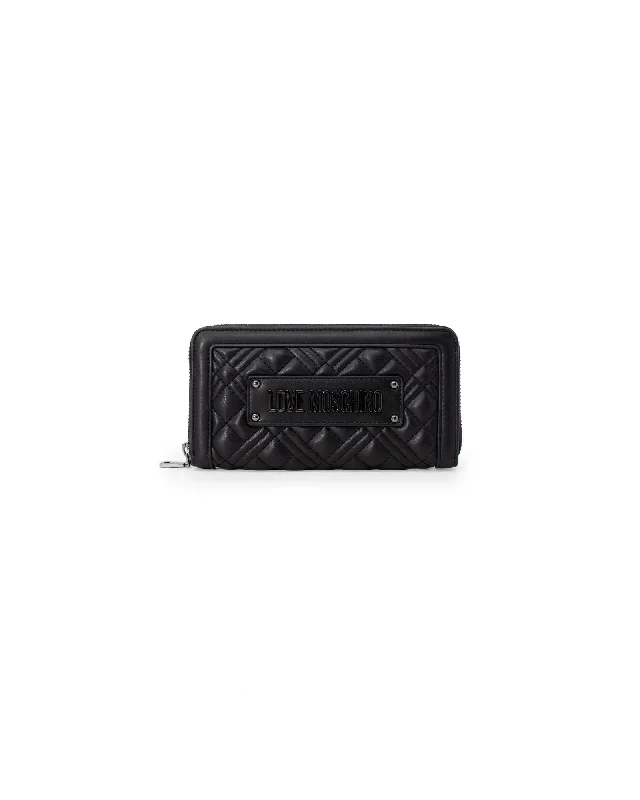 Love Moschino  Quilted Zip-Around Wallet for Women