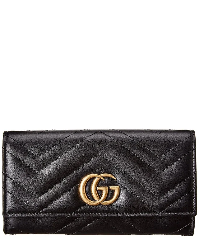 Gucci Gg Marmont Matelasse Leather Continental Wallet