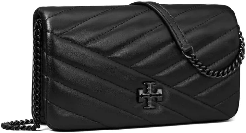 Tory Burch Women's Kira Chevron Chain Wallet, Black