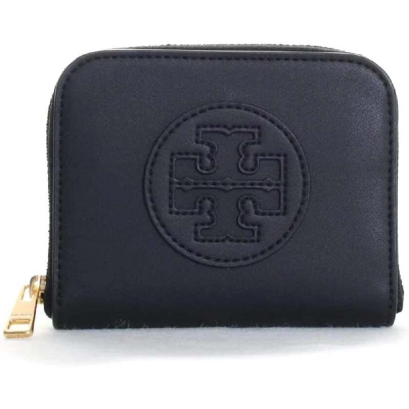 Tory Burch Women's Small Ella Bio Zip Wallet, Black