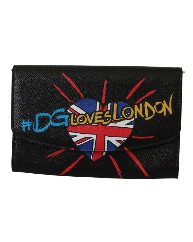 Dolce & Gabbana  DG Loves London Chain Wallet Black