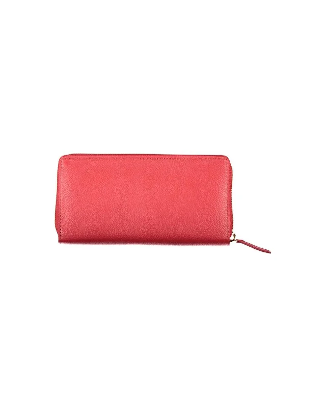 Valentino Bags Valentino Garavani Rockstud Zip Around Wallet Red