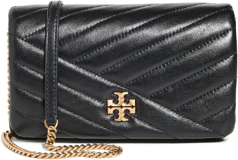 Tory Burch Women's Kira Chevron Chain Wallet, Black