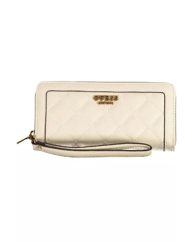 Guess Jeans Guess Signature Flap Wallet for Women Cream