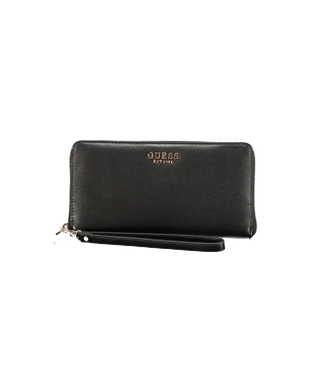 Guess Jeans Polyethylene Wallet with Double Card Spaces and Zip Closure