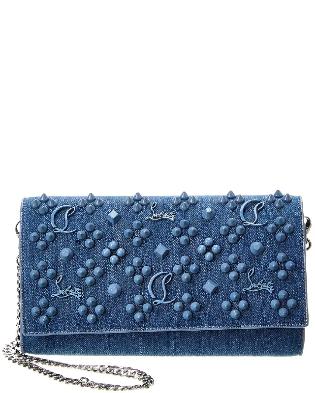 Christian Louboutin Paloma Denim Wallet On Chain