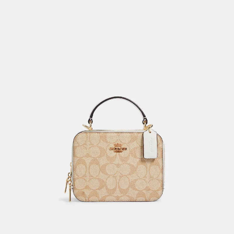 Coach Outlet Box Crossbody In Signature Canvas