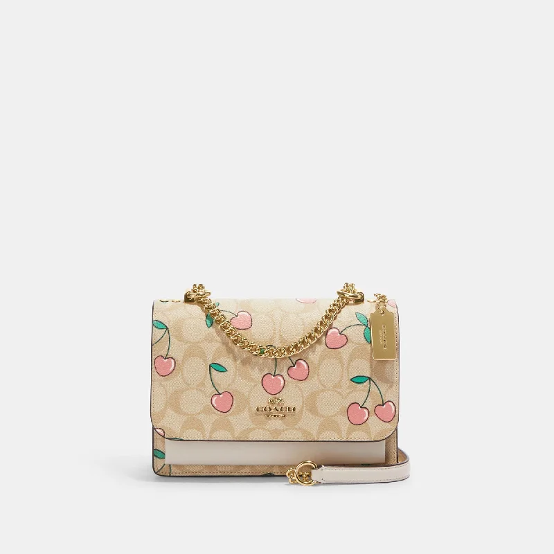 Coach Outlet Klare Crossbody In Signature Canvas With Heart Cherry Print