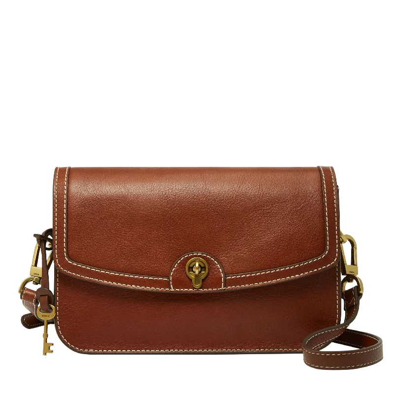 Fossil Women's Ainsley LiteHide Leather Flap Crossbody