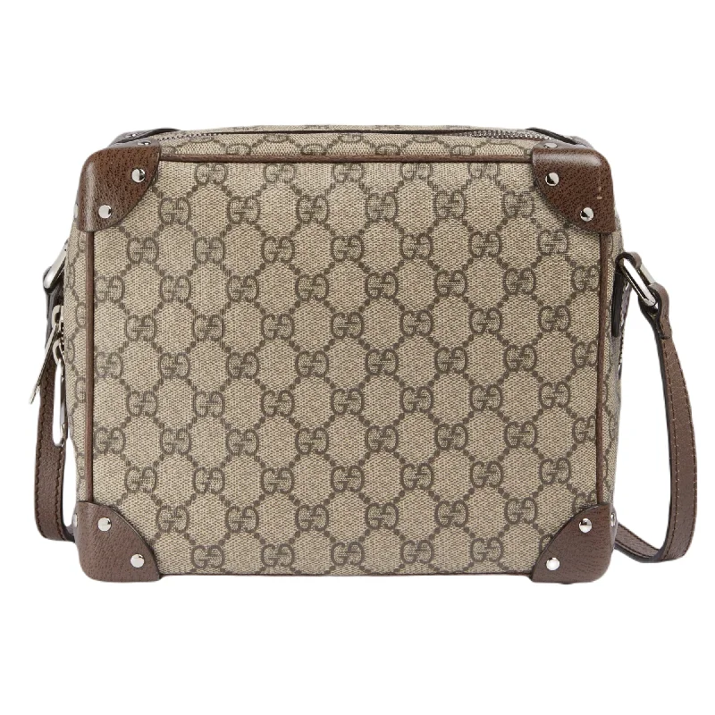 Gucci Gg Crossbody Bag With Leather Details