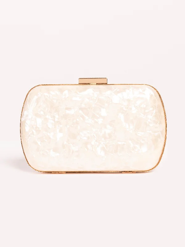 Glossy Marble Clutch