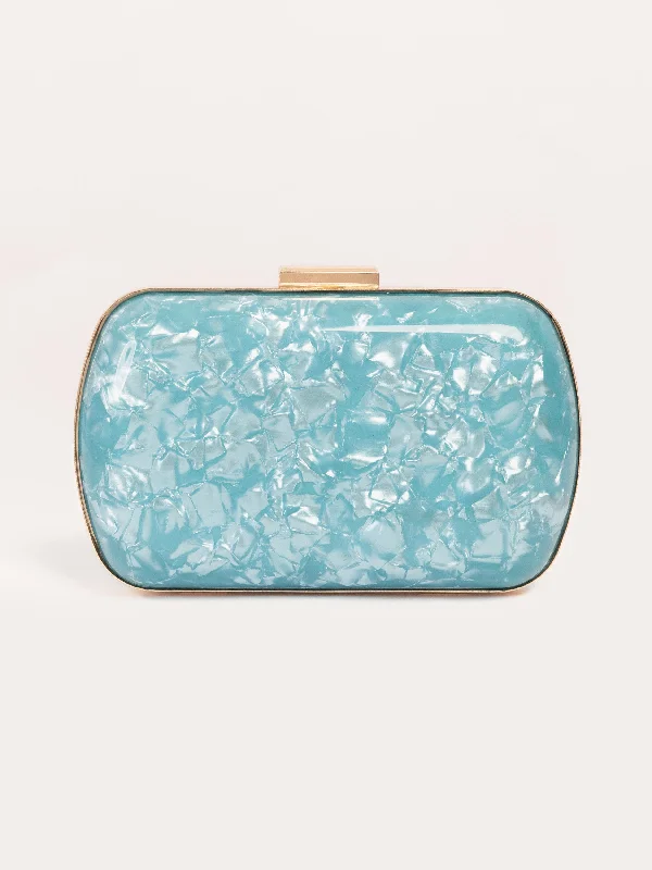 Glossy Marble Clutch