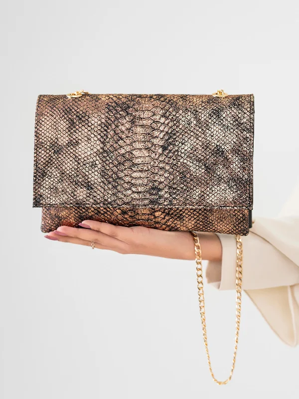 Snake Textured Clutch