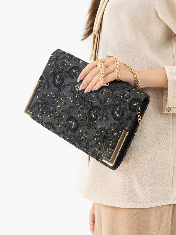 Embroidered Clutch