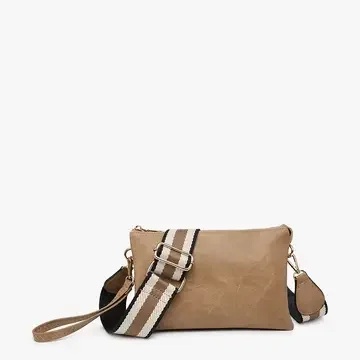 Izzy Taupe Textured Crossbody