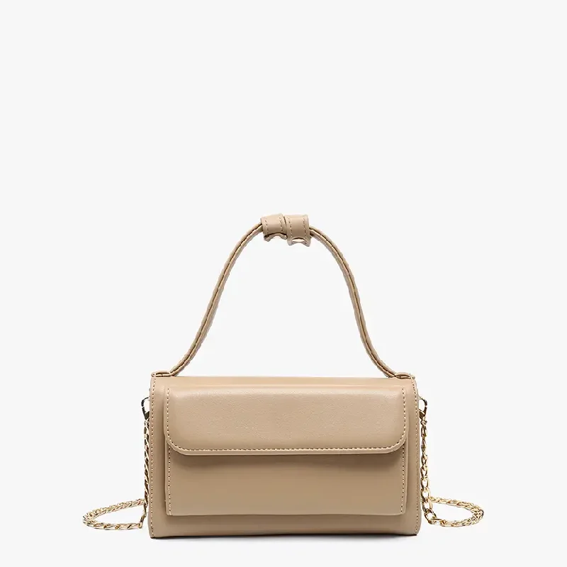 Honey Tan Rectangular Crossbody With Chain