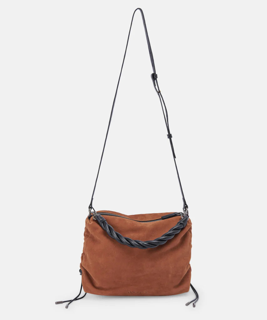 Preston Shoulder/Crossbody in Penny Brown Nubuck