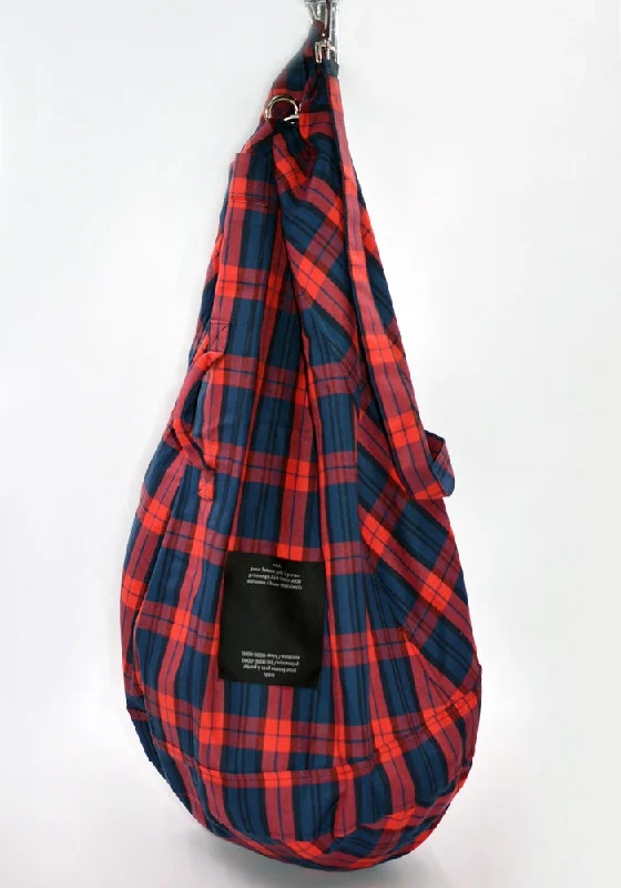 ROKH RA3CA01 AC DUFFLE BAG BLUE/RED TARTAN CHECK