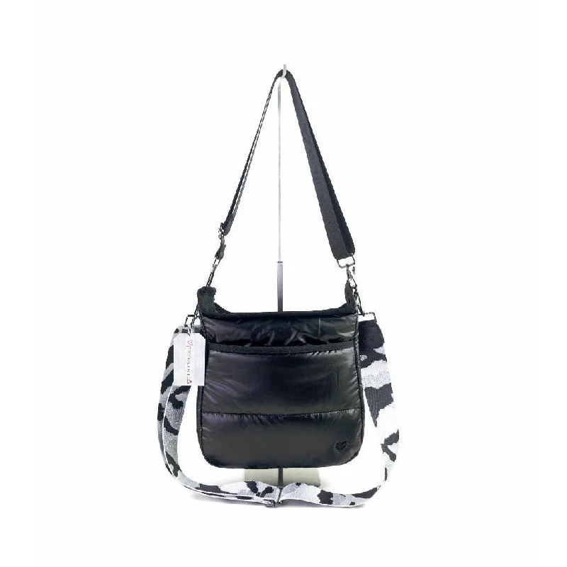 Markham Puffer Messenger Bag - Black