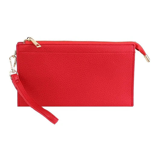 Brady Three Compartments Crossbody Bag-Red