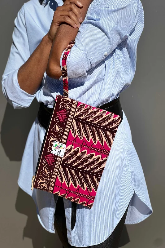 Fuchsia Fern Wristlet