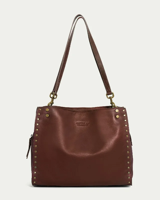 Lenox Studded Triple Entry Satchel