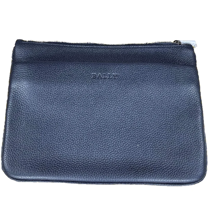 Bally Matrio Men's 6225237 Navy Leather Clutch Bag