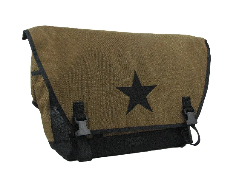 Coyote Brown and Black Waterproof Messenger Bag