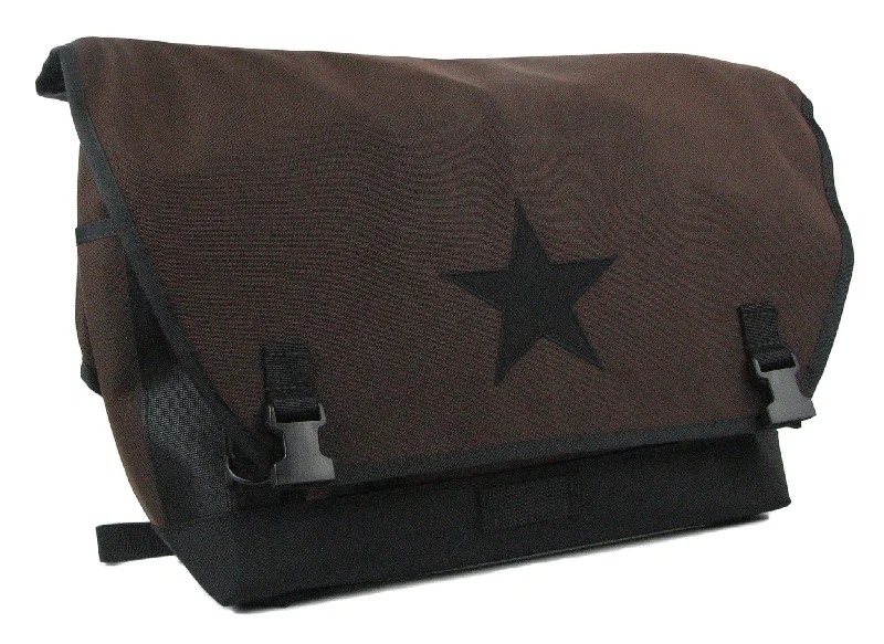 Dark Brown and Black Waterproof Messenger Bag