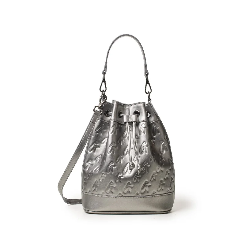 MONOGRAM MEDIUM BUCKET BAG PLATINUM