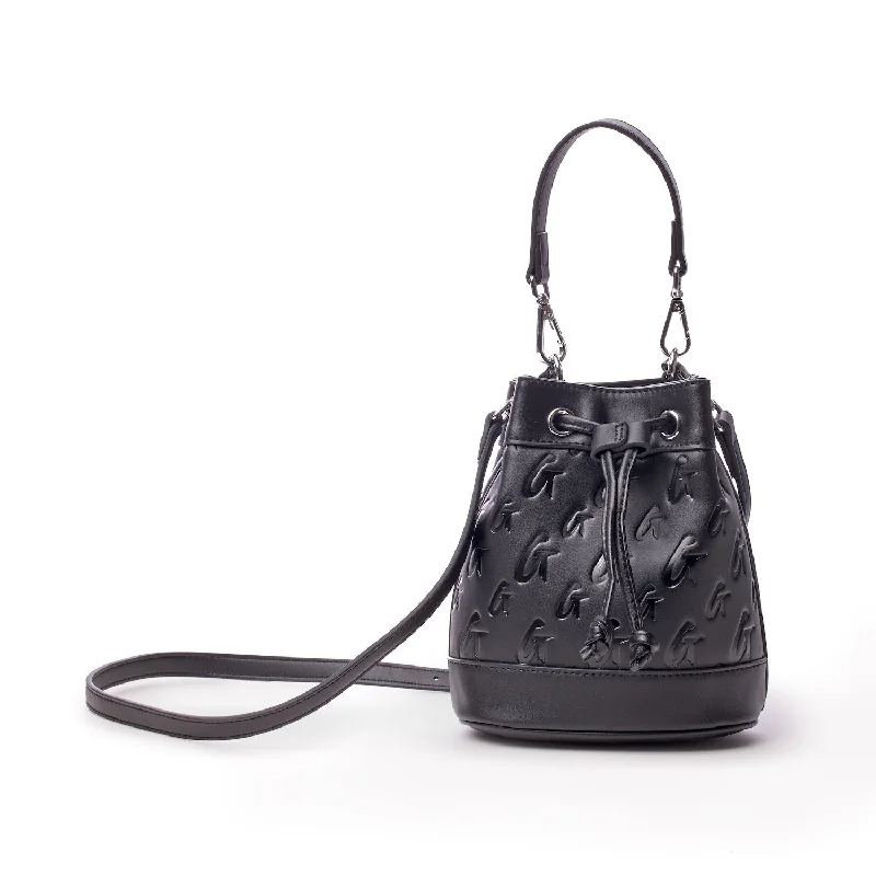 MONOGRAM MINI BUCKET BAG MATTE BLACK