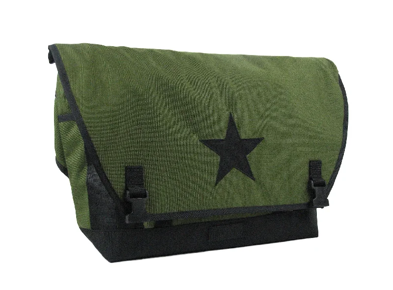 Olive and Black Waterproof Messenger Bag