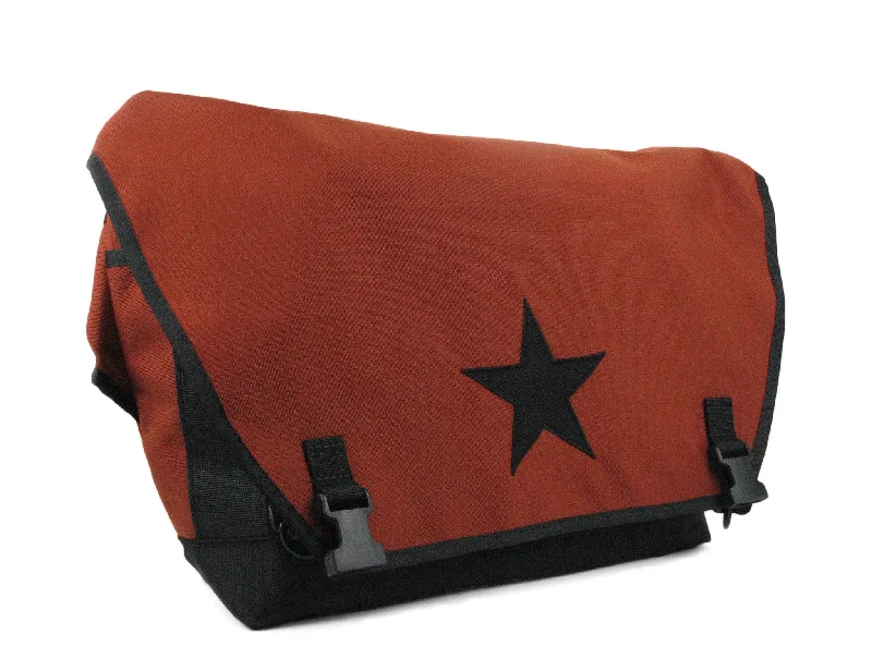 Rust and Black Waterproof Messenger Bag