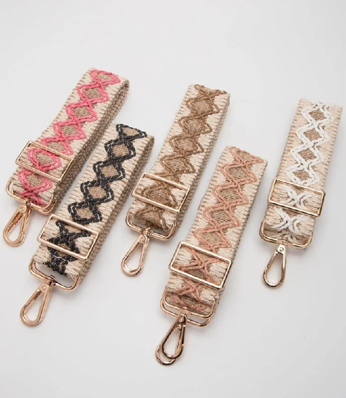 TG10585 Wave Pattern Straw Guitar Strap