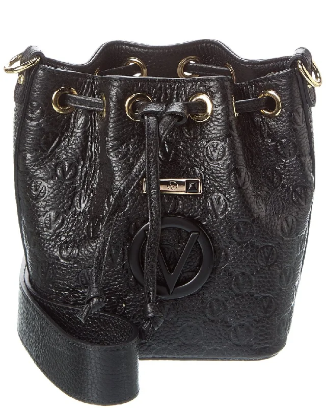 Valentino by Mario Valentino Jules Dollaro Monogram Leather Bucket Bag